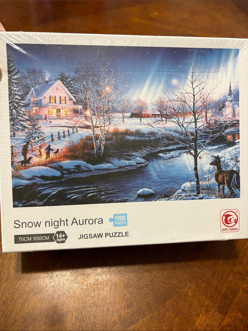 Snow Night Aurora 1000-Piece Jigsaw Puzzle - Winter Landscape